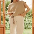 thumbnail image 3 of Pull-over Couleur Unie pour Femmes Col Rond Manches Longues, 3 of 7