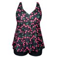 thumbnail image 4 of Kawell Plus Size Tankini Swimsuits for Women Blouson Tankini Tops with Swim Shorts Two Piece Bathing Suits, 4 of 5