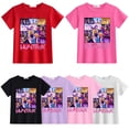 thumbnail image 1 of T-shirt K-pop pour Filles Mignon Dessin Animé Graphique Tendance Drôle T-Shirts Hauts Roses Enfants Manches Courtes Col Rond, 1 of 3