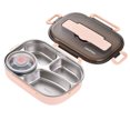 thumbnail image 1 of Stainless Steel Bento Box with Food Jar, Thermal Insulation 4 Compartments Food Storage Containers, Leakproof Lunch Box Tableware Set, Youngster School Lunch Containers, Food Storage, 1 of 8