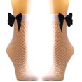 thumbnail image 2 of CEHVOM Women Mesh Breathability Big Bow Net Socks Short Fishnet Thin Socks Stockings, 2 of 6