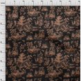 thumbnail image 4 of oneOone Viscose Chiffon Brown Fabric Asian Japanese Pattern Sewing Craft Projects Fabric Prints By Yard 42 Inch Wide, 4 of 4