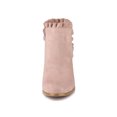 thumbnail image 2 of Unique Bargains Women's Ruffle Chunky Heel Ankle Boots, 2 of 8