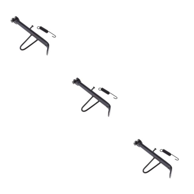 Wweixi Support Latéral de Moto Robuste et Durable Résistant à l'Usure Haute Résistance Facile à Installer Noir 16cm 3ensemble