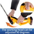 thumbnail image 3 of Cordless Grass Shear, Rechargeable Hedge Trimmer Mini Hedge Trimmer Kit Shrubber Handheld Shears Electric Weed Trimmer 110-240V Mini Hedge Trimmer Kit For Lawn 110-240V, 3 of 8
