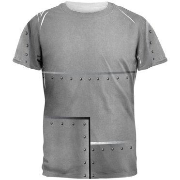 Halloween Robot Rivets Costume Steel All Over Mens T Shirt