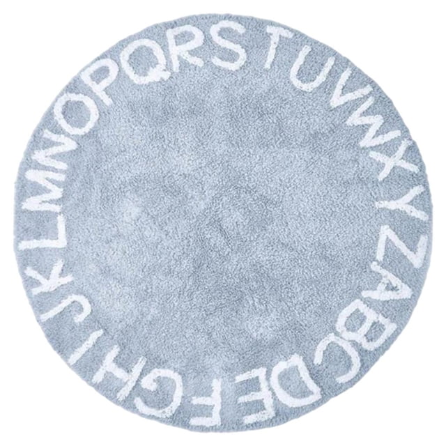 Abbracc Tapis Rond Grand Tapis Cercle Chaud pour Chambre d'Enfants Cadeau de Douche Bleu Bleu 160cm