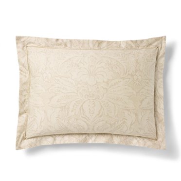 $115 RALPH LAUREN Home STANDARD Pillow SHAM Fleur du Roi TAN / GOLD Cotton