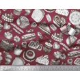 thumbnail image 2 of Soimoi Moss Georgette Fabric Cupcake,Donut & Cookies Food Decor Fabric Printed Yard 42 Inch Wide, 2 of 3