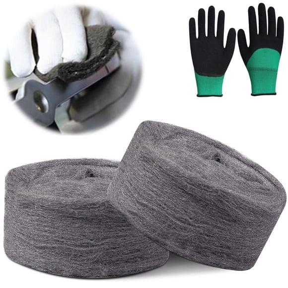 Steel Wool Cleaning Wire Wool 150g Polishing Steel Wool Grade 0000 Fine Steel Wool for Cleaning Polishing Maintenance and Finishing of Wood, Glass, Metal, Stone