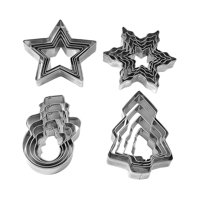 Harpily Cake Molds Stainless Steel Christmas CakeMold 20 CookieMold Set Kitchen Baking Tools