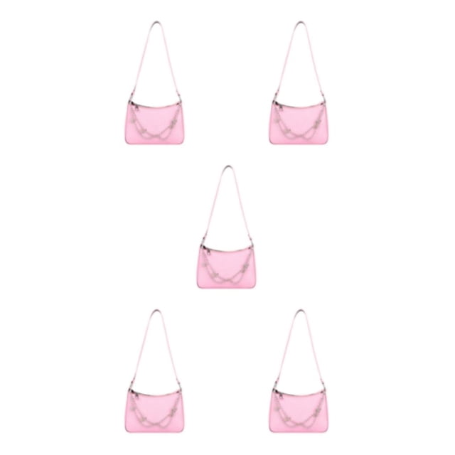 maskred Underarm Bag For Fashionable And Versatile Women For Everyday Wide pink 5Set