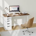 thumbnail image 3 of BeesClover Computer Desk 47" with 5 Drawers, Modern Study Table with Storage and Sturdy Metal Legs, Office Desk for Small Spaces, Apartments, Dorm Rooms, 3 of 7
