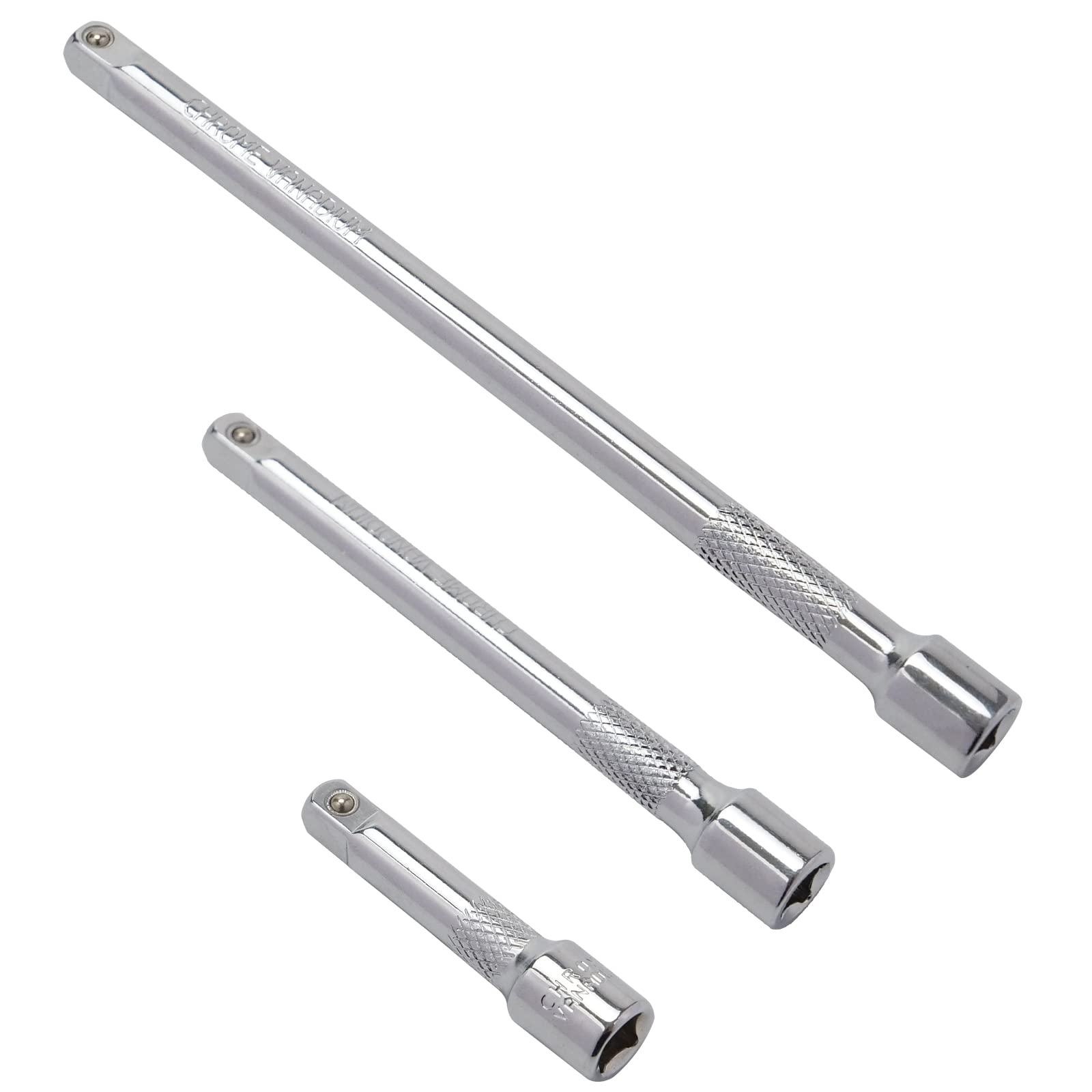 Dakcos Ensemble d'Extension de Douille de Disque 3/8 Pouce Comprend 3 6 10 Pouces Extensions Acier Chromé Vanadium Premium avec Finition Miroir