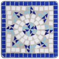 thumbnail image 3 of vidaXL Table d'Appoint Mosaïque Céramique Bleue et Blanche, 3 of 5
