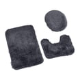 thumbnail image 2 of LSLJS Bathroom Rug Set, Bath Mats Set, Household Supplies Solid Color 3 Piece Bathroom Toilet Carpet Mat Solid Color Bathroom Toilet Floor Mat, Rug and Toilet Lid Cover for Tub Shower & Bath Room, 2 of 9