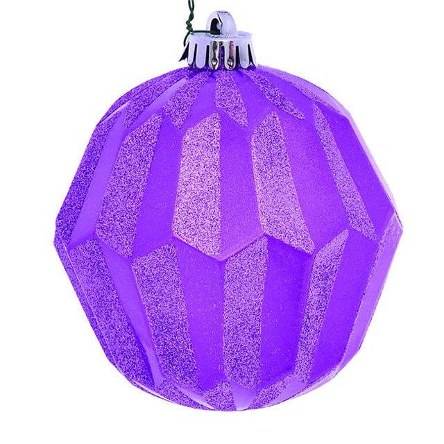 Vickerman MC190869D Boule Orchidée Pailletée Facettée 5 Po. - 3 par Sac