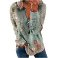 thumbnail image 2 of 2023 Chandail de Mode pour Femmes Rabais de 50 % Liquidation Hauts pour Femmes Automne Manches Longues Chandail Ample Chemise Chic Décontractée Chandails à Rayures à Col Rond pour Dames, 2 of 5