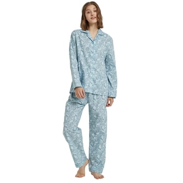 GLOBAL Womens 100% Cotton Pajamas Set Womens PJs Drawstring Sleepwear for Women,S-XXL