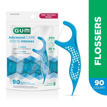 GUM® Soins Intenses Porte-Fil Dentaire avec Vitamine E & Fluorure