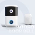 thumbnail image 4 of Bdday Sonnette Intelligente Télécommande Sans Fil Sonnette Vidéo Sonnette Visuelle Intelligente Maison Vision Nocturne HD Sécurité Wifi Porte Sonnette, 4 of 9