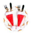 thumbnail image 3 of Christmas Hat Cap Tableware Cutlery Silverware Holder slicer; fruit Pockets Spoon Dinner Case Box Decoration Fork, 3 of 4