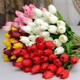 thumbnail image 1 of Pretty Latex Real Touch Artificial Silk Tulip Flower Wedding Bouquet Home Décor, 1 of 8