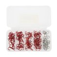thumbnail image 2 of 100pcs Treble Fishing Hooks,  High Carbon Steel Treble Hooks With Storage Box For Fishing Tackle Gift, 2 of 8