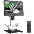 thumbnail image 1 of Professional Digital Microscope 12 Million Pixels IPS Touching Screen 50-1600X Magnification Soldering Microscope Picture Taking Video Recording Maintenance Workbench with Fill Compatible Multicolor, 1 of 7