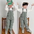 thumbnail image 1 of Girls Windproof Ski Overalls Warm Winter Outdoor Suspender Pants For Childrens, 1 of 4