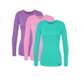 thumbnail image 1 of Sivvan 3 Pack Women's Comfort Long Sleeve Multi Color T-Shirt / Underscrub Tee, 1 of 7