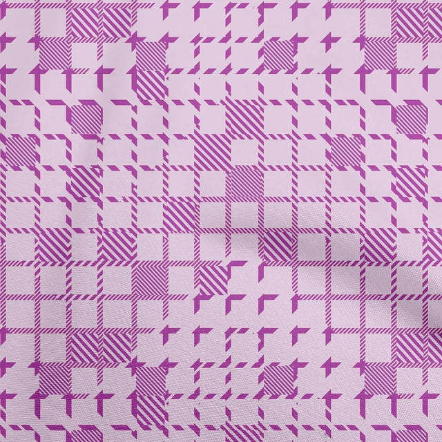 oneOone Polyester Lycra Fuschia Pink Fabric Striped Line Craft Projects Decor Fabric Printed By The Yard 56 Inch Wide