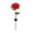 Rouge, variante sur Lampe Solaire en Pivoine Décoration Extérieure, Piquets Lumineux Solaires IP65 LED, Allée Patio Jardin, Cartes de la Saint-Valentin, Piquet de Fleurs en Métal pour l'Extérieur, Bannière Joyeux Anniversaire