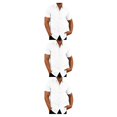 thumbnail image 1 of pitrice Chemise Homme à Simple Boutonnage Été Boutonnée Col Rabattu Chemises Polyester Mode Vêtements Cadeau d'Anniversaire Blanc TG 3Set, 1 of 6