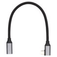 thumbnail image 1 of 4K 100W PD 5A Angle Droit Coude 90 Degrés Gen 2 USB3.1 Type C Mâle à Femelle Rallonge 25cm, 1 of 14