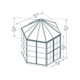 thumbnail image 3 of CANOPIA by PALRAM Oasis Hexagonal 8 ft. Greenhouse Kit - Grey, 3 of 8