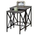 thumbnail image 1 of Convenience Concepts Tucson Ensemble de 2 Tables d'Appoint Gigognes en Gris, 1 of 3