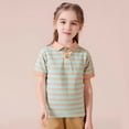 thumbnail image 4 of Chandail Polo pour Tout-Petits Garçons à Rayures Chemises d'Uniforme pour Garçons Chemises de Rugby Polo à Manches Courtes Garçons 3-4 Ans Tenue pour Garçons, 4 of 7