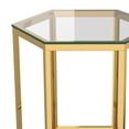 thumbnail image 3 of Table d'Appoint Contemporaine en Métal et Verre - Or, 3 of 7
