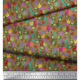 thumbnail image 2 of Soimoi Poly Georgette Fabric Coral,Starfish & Turtle Ocean Print Sewing Fabric Yard 42 Inch Wide, 2 of 3