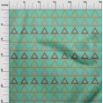 thumbnail image 3 of oneOone Georgette Viscose Sea Green Fabric Geometric Craft Projects Decor Fabric Printed By The Yard 42 Inch Wide, 3 of 4