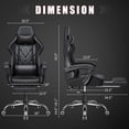 thumbnail image 2 of Homall Gaming Chair with Footrest Massage Office Chair Computer Racing Chair High Back PU Leather Chair, Black, 2 of 7