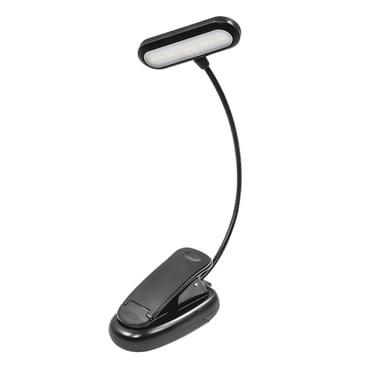 Lampe de Lecture Rechargeable 9 DEL avec 3 Températures de Couleur 3 Niveaux de Luminosité Pince Facile