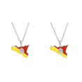 thumbnail image 1 of Transemion Idée-Cadeau Collier Pendentif Unique Convenant à Tous les Âges Déclaration Dorée Couleur Acier Ensemble de 2, 1 of 6