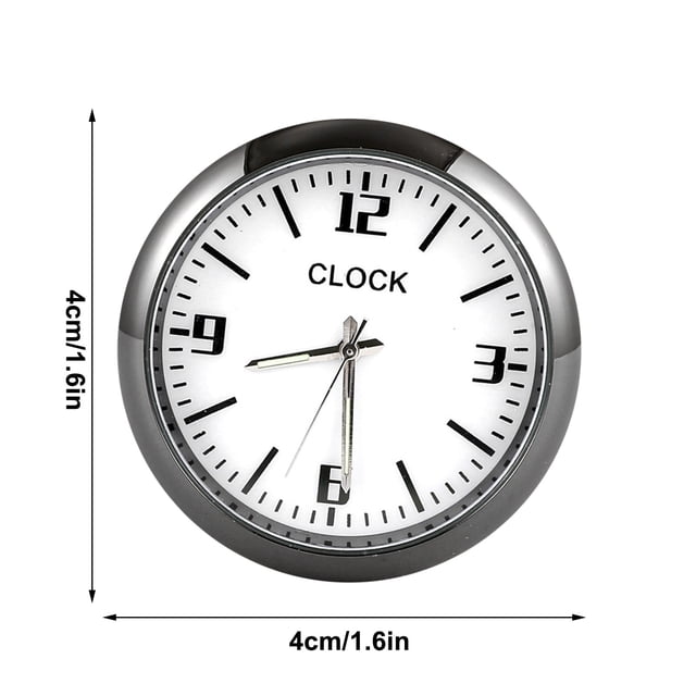 Pompotops 4inch Dashboard Fluorescent Clock - Mini Car Sticked To Watch Car Truck Dashboard And Vent Mini Car Clock Clearance
