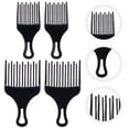 thumbnail image 2 of Peigne à Cheveux Professionnel Extra Grand pour Boucles Plastique Noir 4 Pcs 7.1x3.9x0.3In, 2 of 5