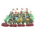 thumbnail image 1 of TISHITA Modèle Militaire 2 Pouces Figurines Soldat Ensemble & 4 Drapeaux pour Enfants Cadeau Vert, 1 of 8