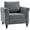Light Grey, variant on HOMCOM Vintage Accent Chair, Upholstered Armchair with Rubber Wood Legs