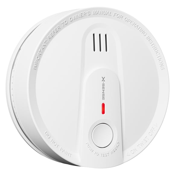 X-Sense Smoke Alarm , 10-Year Battery Life, Fire Alarm with LED Indicator & Silence Button, Smoke Detector with Photoelectric Sensor, 1-Pack, White