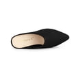 thumbnail image 4 of BLISSFUL STEP Women's Slides Block High Heels Slip on Pointed Toe Slide Mules Black 7, 4 of 8